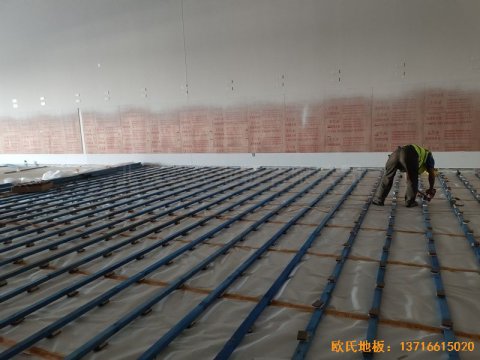 北京环球影城体育地板安装案例